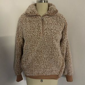 Express Faux Shearling Pull Over